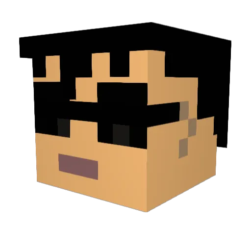 w00tbeer Minecraft avatar head, 3D render