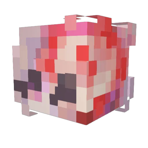 w0g47 Minecraft avatar head, 3D render