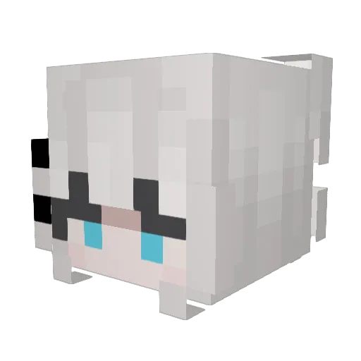 w0kaaa Minecraft avatar head, 3D render