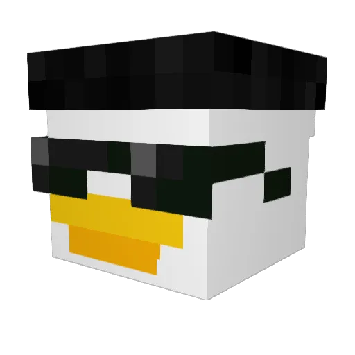 w0kman Minecraft avatar head, 3D render