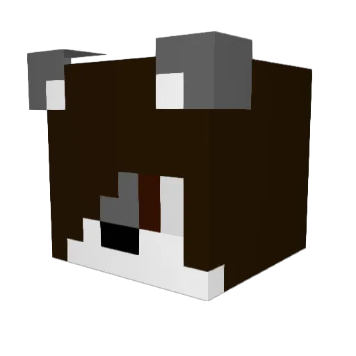 w0lf_gamin Minecraft avatar head, 3D render