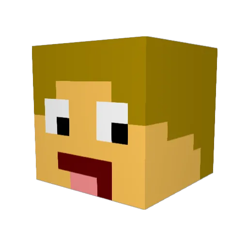 w0lfe0 Minecraft avatar head, 3D render