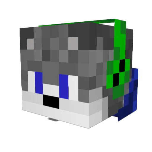 w0lfeyy Minecraft avatar head, 3D render