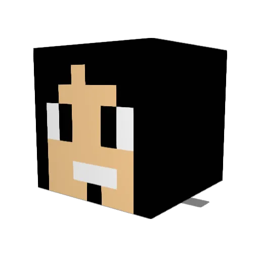 w0lfo Minecraft avatar head, 3D render