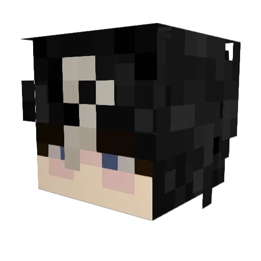 w0lfsban3_ Minecraft avatar head, 3D render