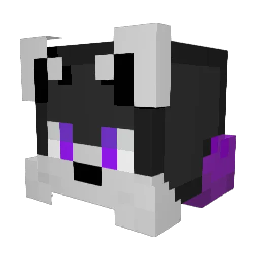 w0lify Minecraft avatar head, 3D render