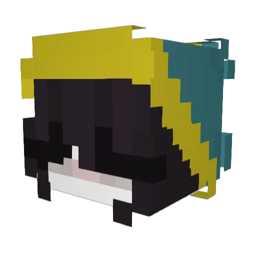 w0nny Minecraft avatar head, 3D render