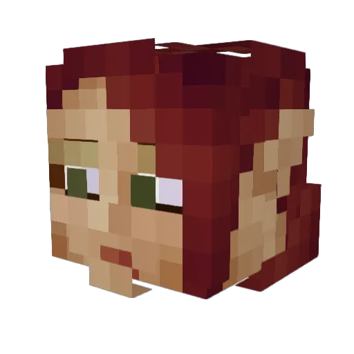 w0oNieBeaR Minecraft avatar head, 3D render