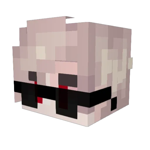 w0rmyz Minecraft avatar head, 3D render