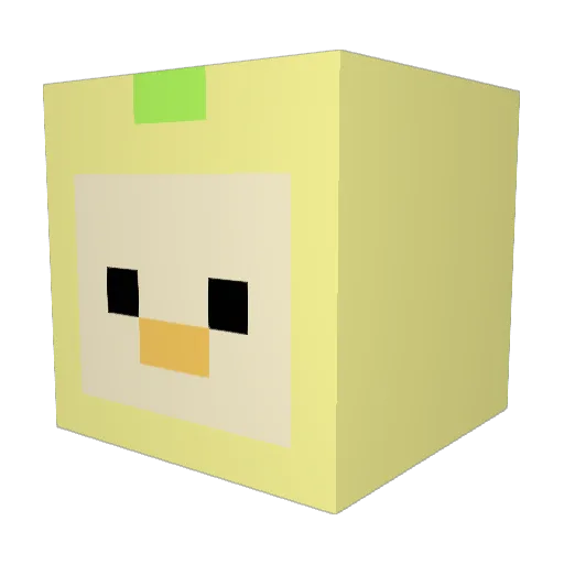 w0ww1w Minecraft avatar head, 3D render