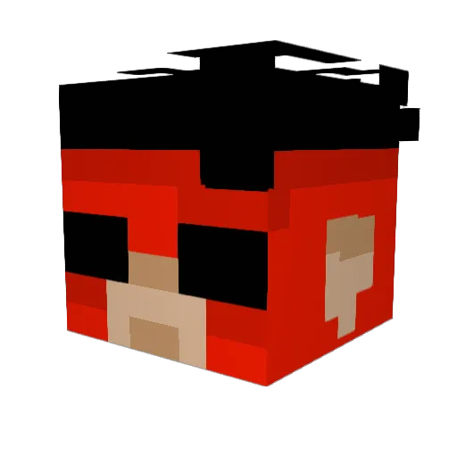 w16yt Minecraft avatar head, 3D render