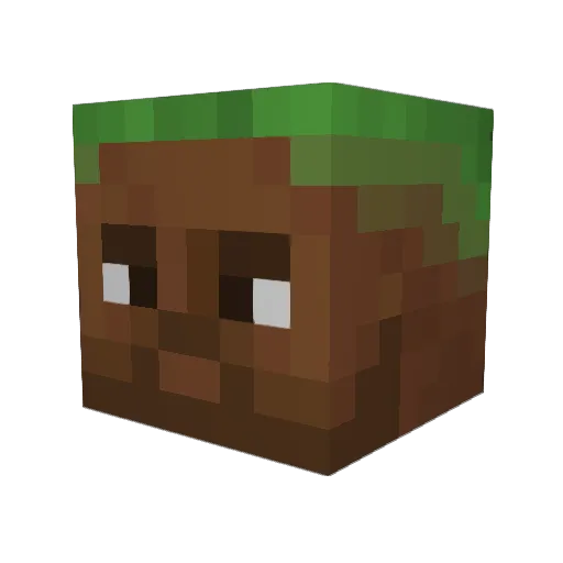 w1c1uuu Minecraft avatar head, 3D render