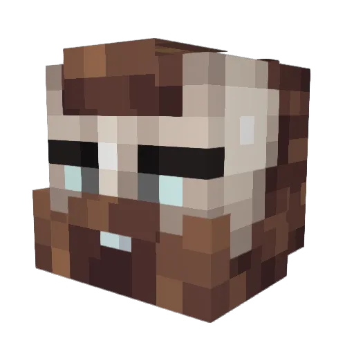 w1gg135 Minecraft avatar head, 3D render