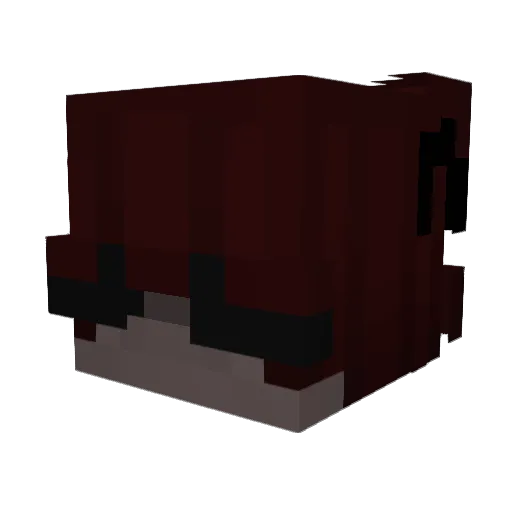 w1ithered Minecraft avatar head, 3D render