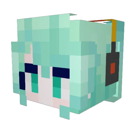 w1ndeeer Minecraft avatar head, 3D render
