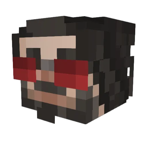 w1nterbird Minecraft avatar head, 3D render