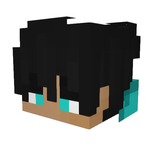 w1so Minecraft avatar head, 3D render