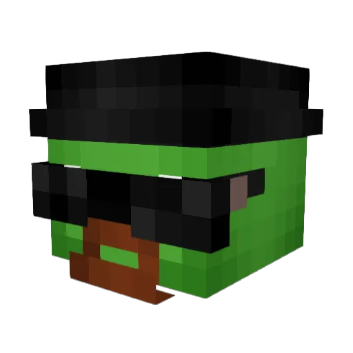 w1sspe Minecraft avatar head, 3D render
