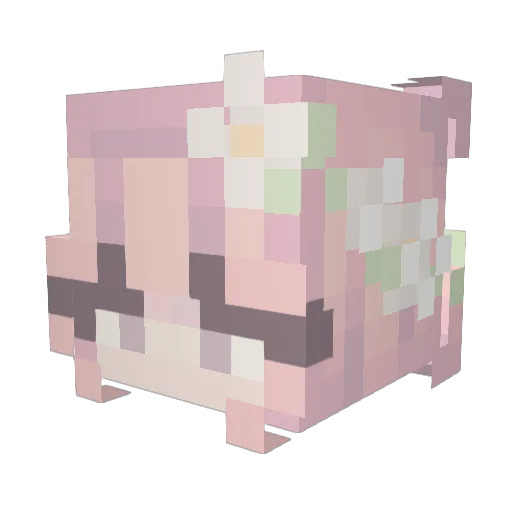 w1sterias Minecraft avatar head, 3D render
