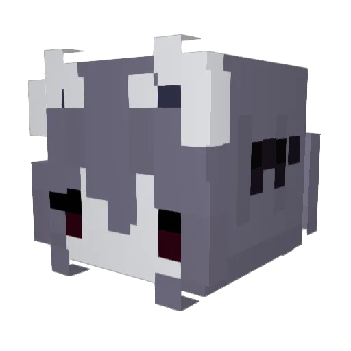 w1t1 Minecraft avatar head, 3D render