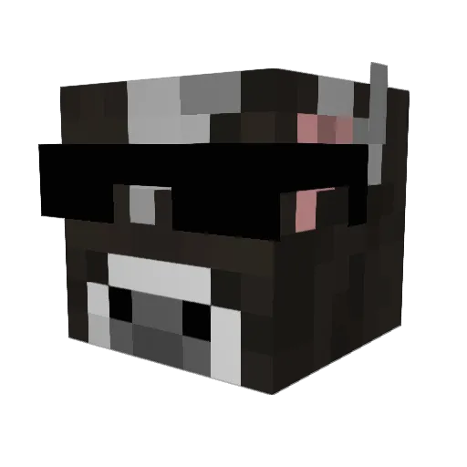 w1ve Minecraft avatar head, 3D render