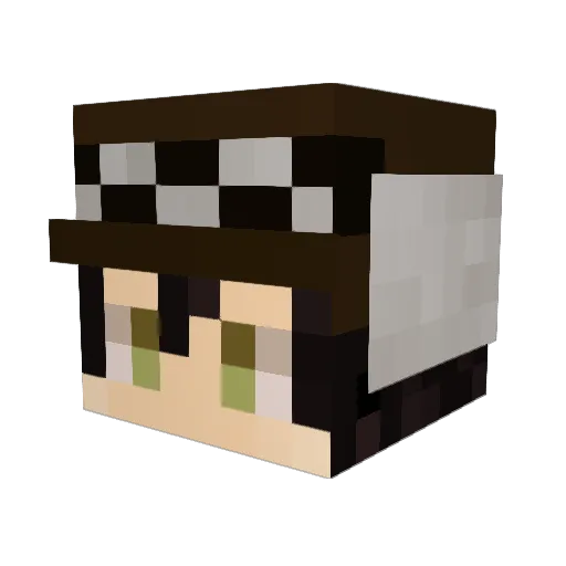 w35d Minecraft avatar head, 3D render