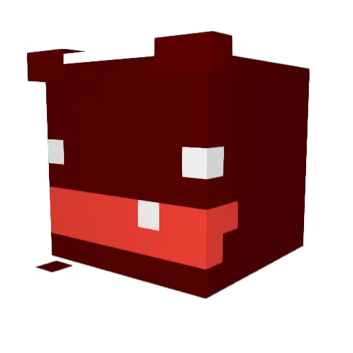 w3b195 Minecraft avatar head, 3D render
