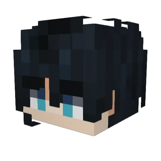w3bas Minecraft avatar head, 3D render