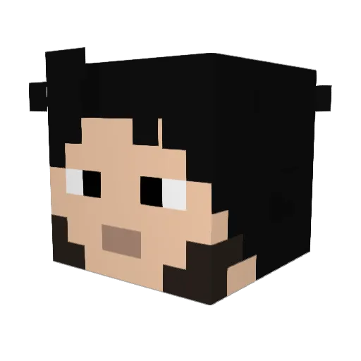 w3bb4 Minecraft avatar head, 3D render