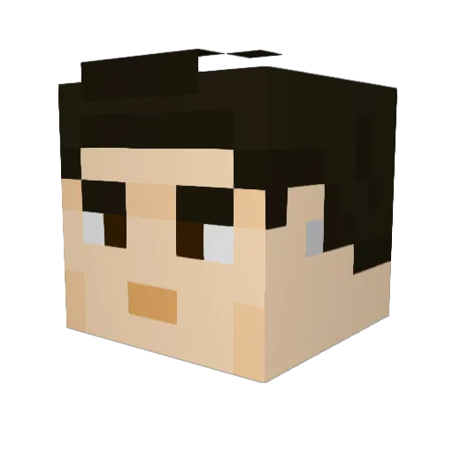 w3n0m Minecraft avatar head, 3D render