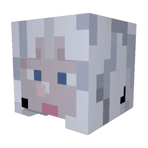 w3neral Minecraft avatar head, 3D render
