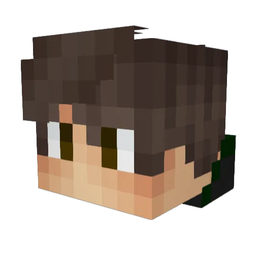 w3ngo Minecraft avatar head, 3D render