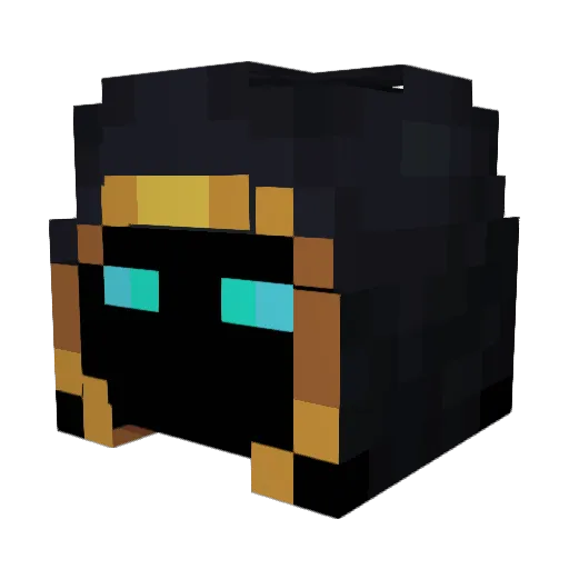 w3nomop Minecraft avatar head, 3D render