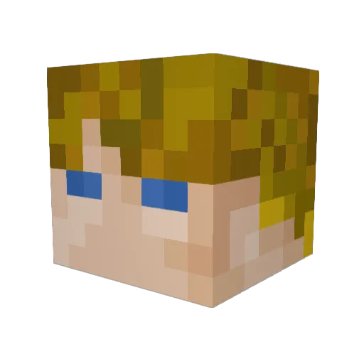 w3rr Minecraft avatar head, 3D render