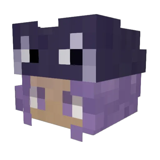 w3zL Minecraft avatar head, 3D render