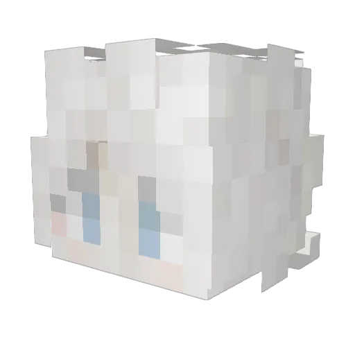 w420w Minecraft avatar head, 3D render