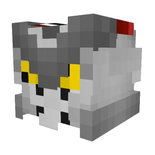 w4crew Minecraft avatar head, 3D render