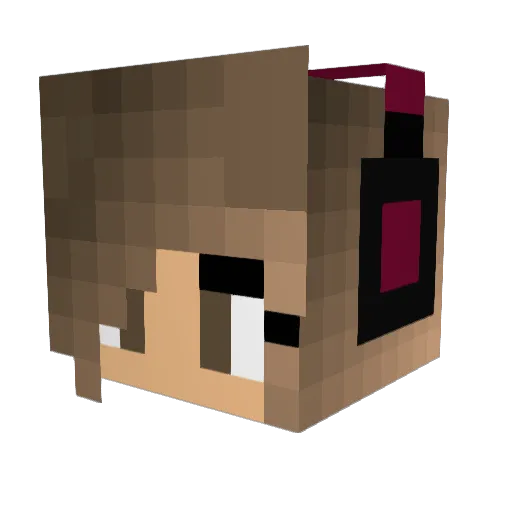 w4l0ck Minecraft avatar head, 3D render