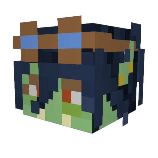 w4n_w4n Minecraft avatar head, 3D render