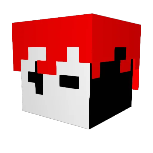 w4nted_clown Minecraft avatar head, 3D render