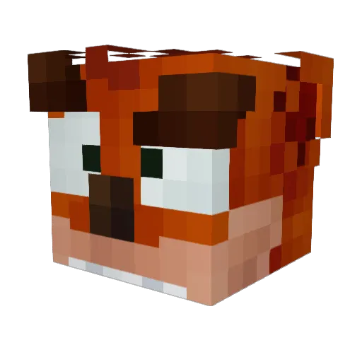 w4sk Minecraft avatar head, 3D render