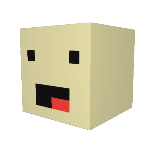 w6669 Minecraft avatar head, 3D render