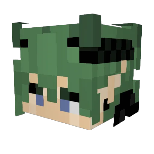 w730189 Minecraft avatar head, 3D render