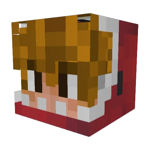 w7p Minecraft avatar head, 3D render