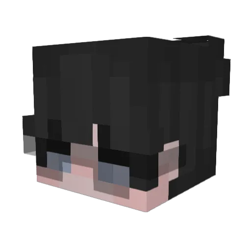 w7w Minecraft avatar head, 3D render