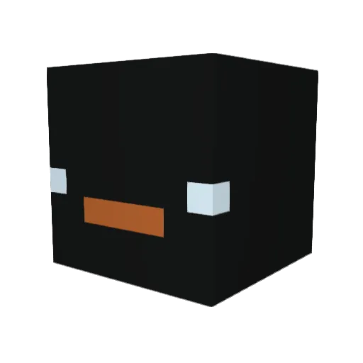 w8ese Minecraft avatar head, 3D render