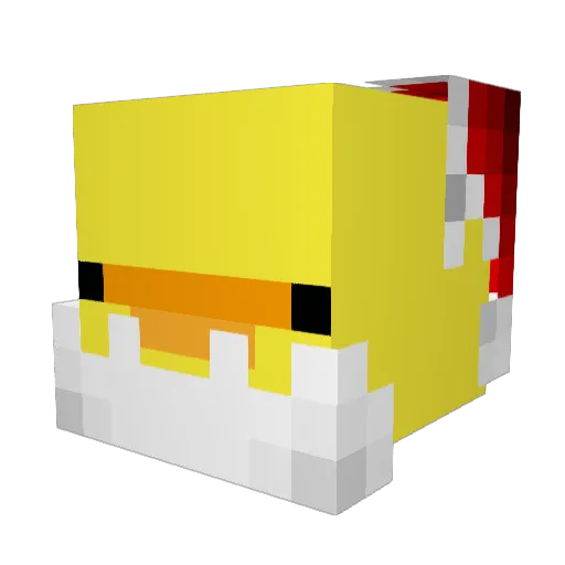 w8ffle Minecraft avatar head, 3D render
