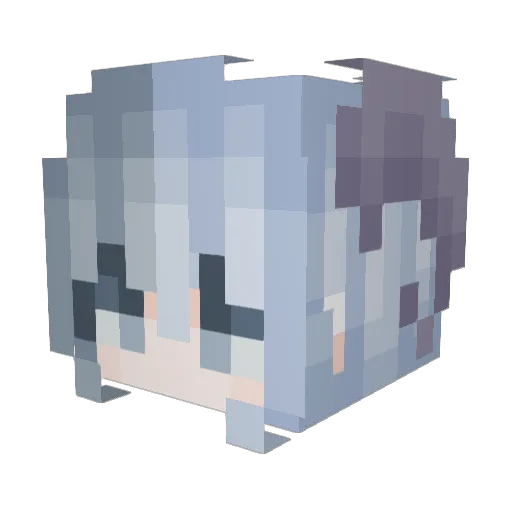 w8o6mn Minecraft avatar head, 3D render