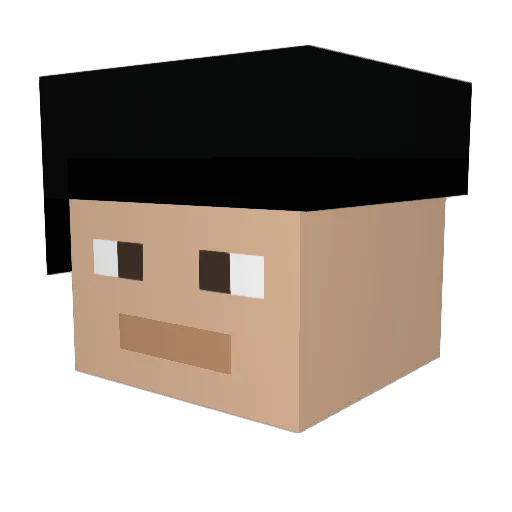 w9fln Minecraft avatar head, 3D render