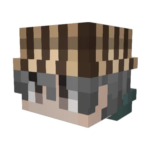 wAcid Minecraft avatar head, 3D render